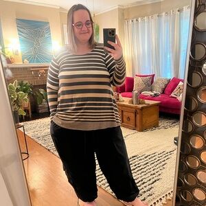 Anthropologie Puella knit striped long sleeved top in XL